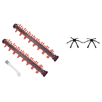 1 Set Area Rug Brush Roller Compatible with Bissell Crosswave & 1 Set 6 Arms Side Brushes Parts Accessories Side Brush